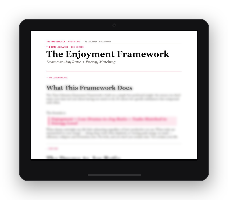 The Enjoyment Framework
